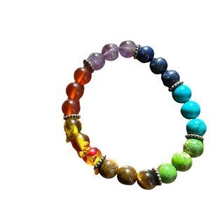 Chakra Beaded Stone Breacelet